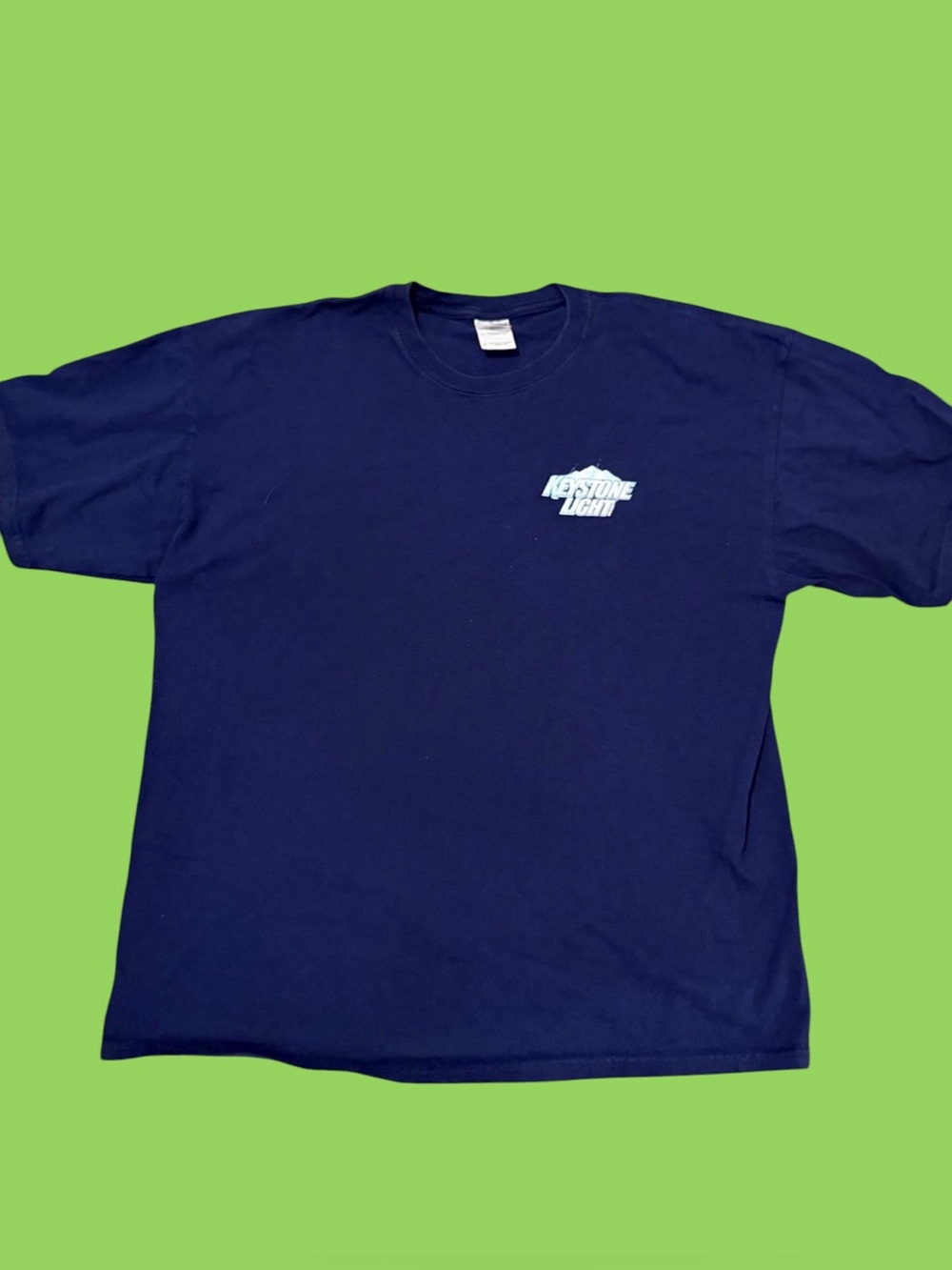 Vintage Y2K 2000s Keystone Light Beer Shirt XL Navy Blue